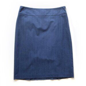 Banana Republic Womens Wool Pencil Skirt Navy Blue Size 6 Lined